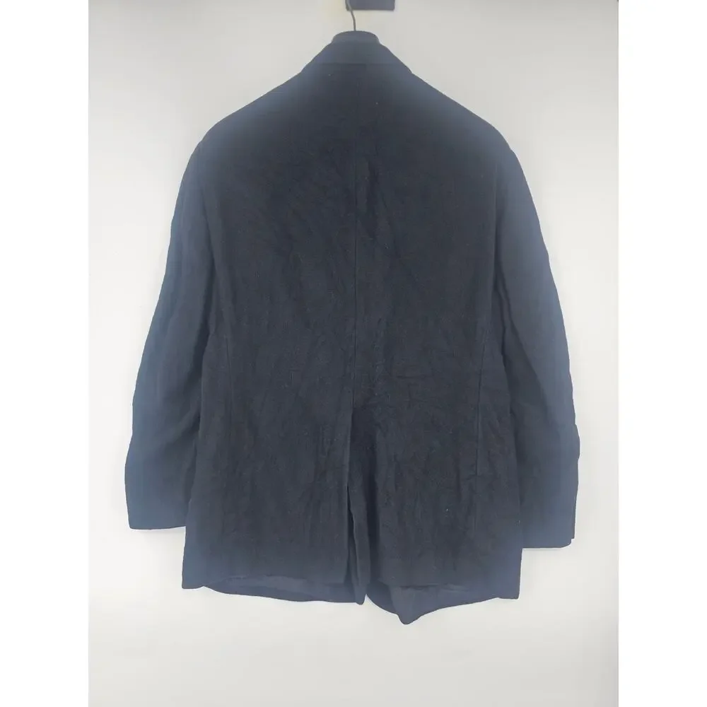 Vintage Roundtree & Yorke 100% Camel Hair Blazer Black Blazer Mens XL 46 3962